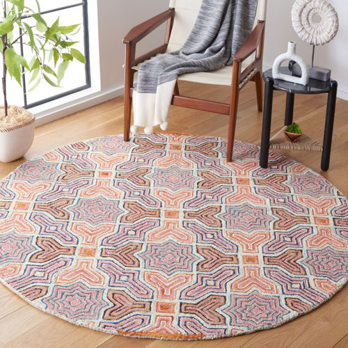 Union Rustic Deyoung Wool Pink/Orange Rug Wayfair
